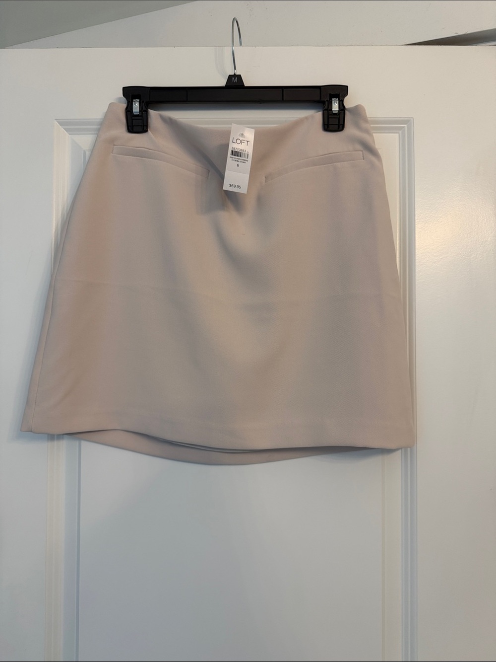 LOFT Cream Mini A-Line Skirt